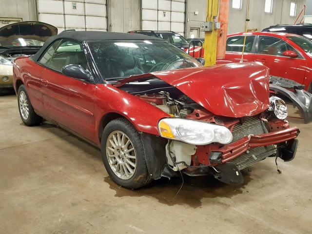 1C3EL55R64N356774 - 2004 CHRYSLER SEBRING LX RED photo 1