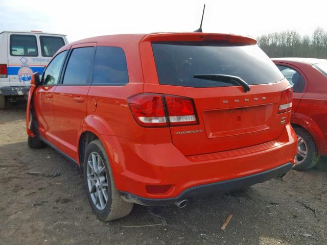 3C4PDCEG7JT439176 - 2018 DODGE JOURNEY GT ORANGE photo 3