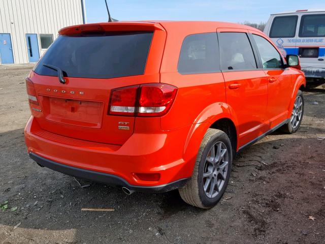 3C4PDCEG7JT439176 - 2018 DODGE JOURNEY GT ORANGE photo 4