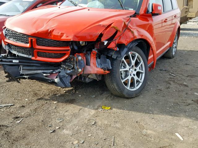 3C4PDCEG7JT439176 - 2018 DODGE JOURNEY GT ORANGE photo 9