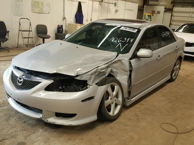 1YVHP80D845N26394 - 2004 MAZDA 6 S SILVER photo 2