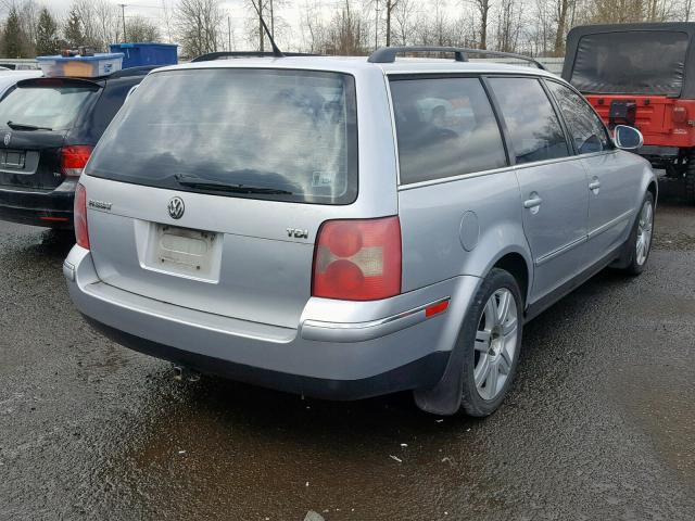 WVWNE63B15E072326 - 2005 VOLKSWAGEN PASSAT GL SILVER photo 4