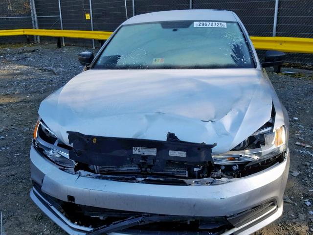 3VW2K7AJ7FM297855 - 2015 VOLKSWAGEN JETTA BASE 银色 照片 9