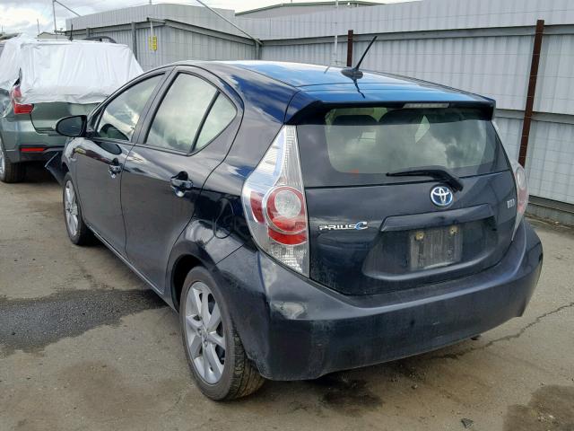 JTDKDTB39E1081684 - 2014 TOYOTA PRIUS C BLACK photo 3