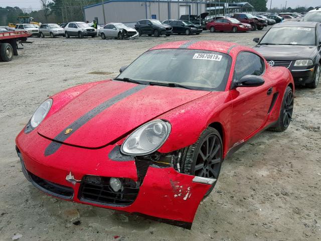 WP0AA29827U760746 - 2007 PORSCHE CAYMAN S RED photo 2