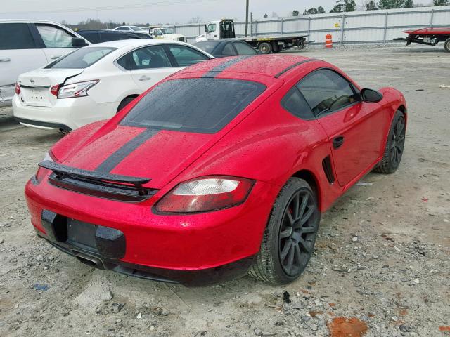 WP0AA29827U760746 - 2007 PORSCHE CAYMAN S RED photo 4