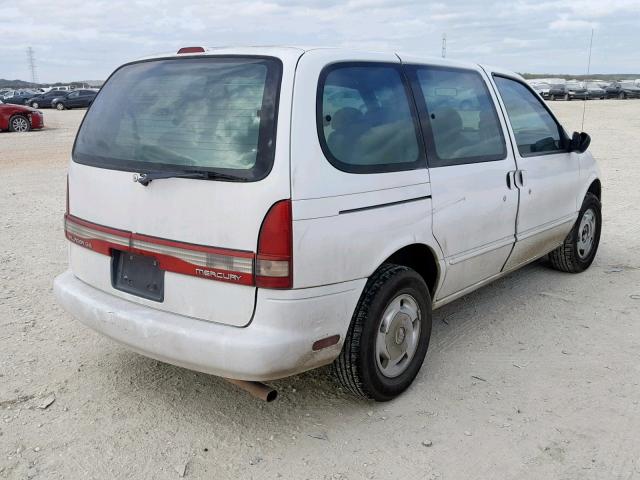 4M2ZV1112WDJ26295 - 1998 MERCURY VILLAGER WHITE photo 4