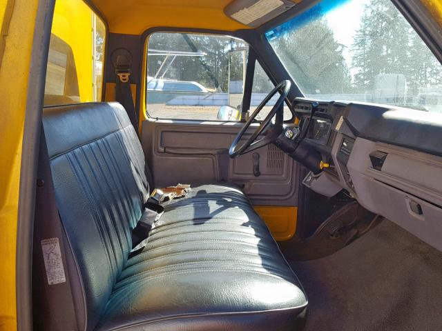 1FDNF70J9SVA45249 - 1995 FORD F700 YELLOW photo 5