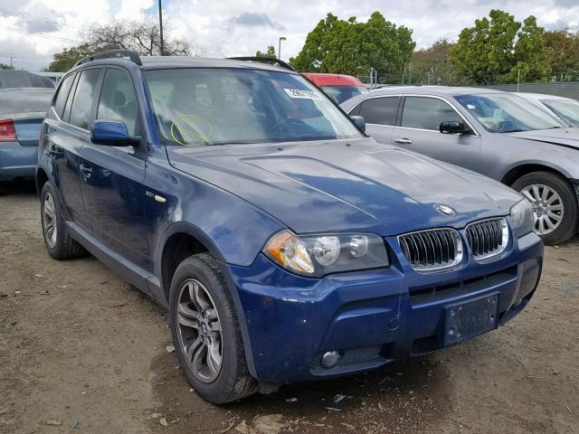 WBXPA934X6WG85487 - 2006 BMW X3 3.0I BLUE photo 1