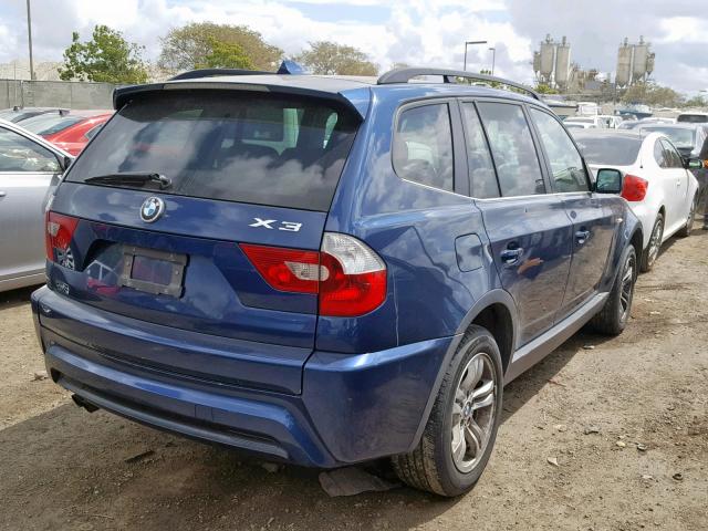 WBXPA934X6WG85487 - 2006 BMW X3 3.0I BLUE photo 4