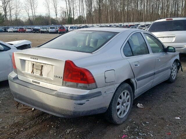 YV1RS61R722176577 - 2002 VOLVO S60 SILVER photo 4