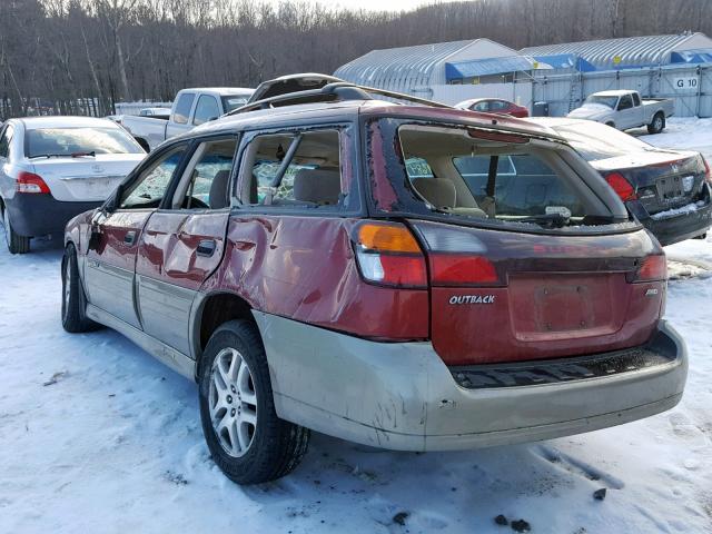 4S3BH675146643028 - 2004 SUBARU LEGACY OUT RED photo 3