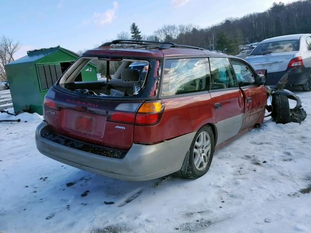 4S3BH675146643028 - 2004 SUBARU LEGACY OUT RED photo 4