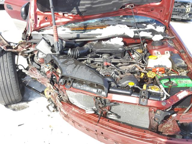 4S3BH675146643028 - 2004 SUBARU LEGACY OUT RED photo 7