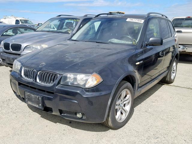 WBXPA93416WD28487 - 2006 BMW X3 3.0I BLACK photo 2