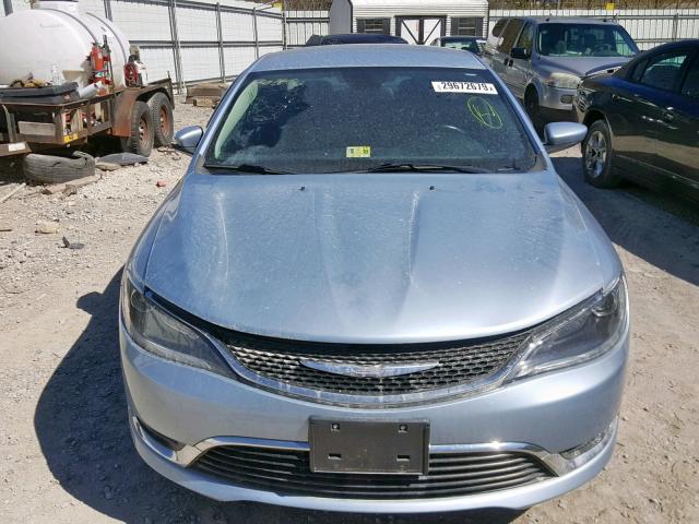 1C3CCCAB7FN715508 - 2015 CHRYSLER 200 LIMITE BLUE photo 9