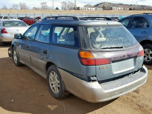 4S3BH665517650815 - 2001 SUBARU LEGACY OUT GREEN photo 3