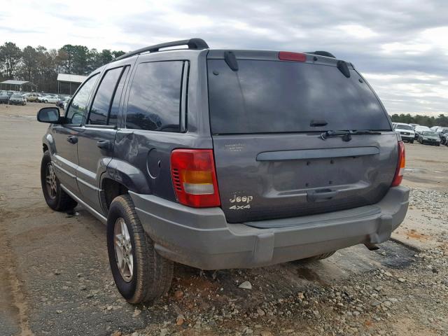 1J4GW48S72C162195 - 2002 JEEP GRAND CHER GRAY photo 3