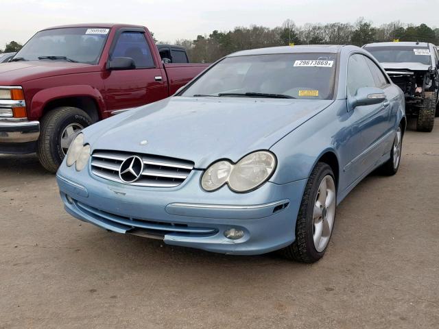 WDBTJ65J03F042506 - 2003 MERCEDES-BENZ CLK 320C BLUE photo 2