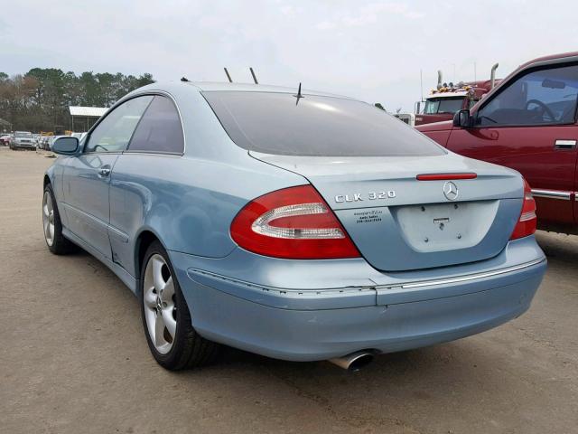 WDBTJ65J03F042506 - 2003 MERCEDES-BENZ CLK 320C BLUE photo 3