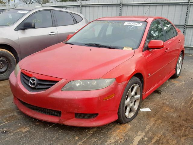 1YVFP84D545N50587 - 2004 MAZDA 6 S RED photo 2