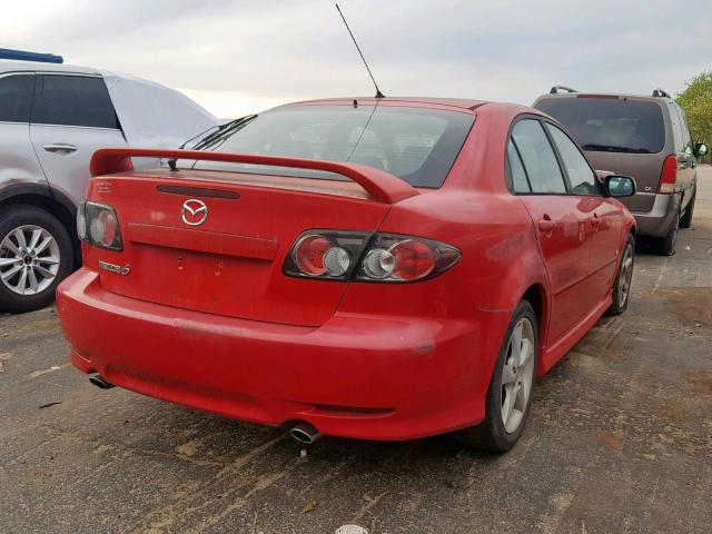 1YVFP84D545N50587 - 2004 MAZDA 6 S RED photo 4