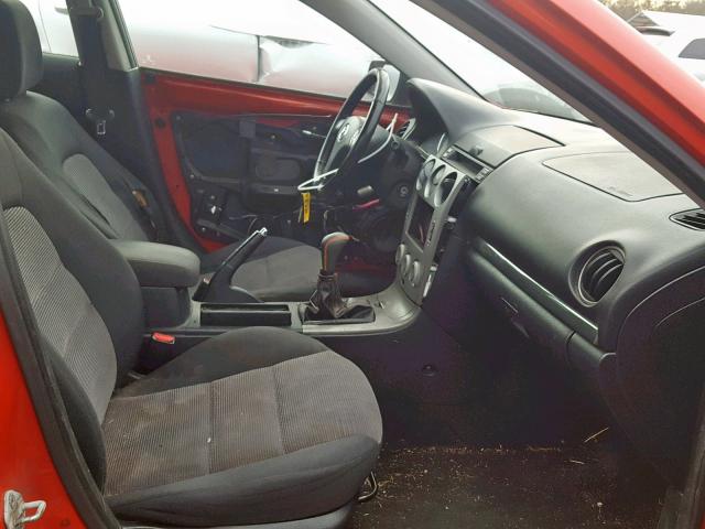 1YVFP84D545N50587 - 2004 MAZDA 6 S RED photo 5