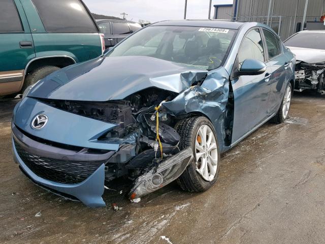 JM1BL1S5XA1136758 - 2010 MAZDA 3 S BLUE photo 2