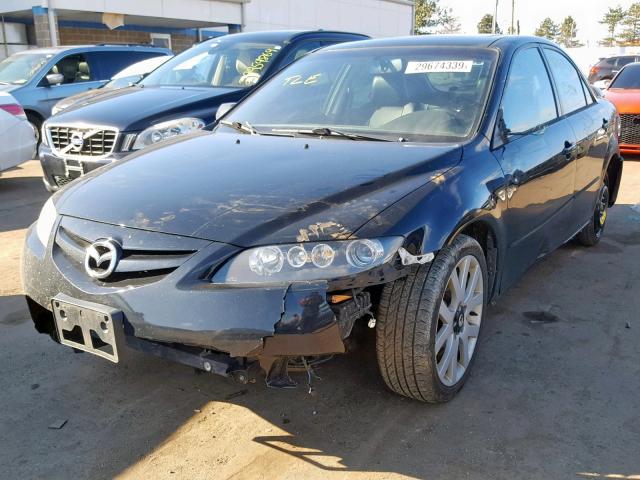 1YVHP81D975M43396 - 2007 MAZDA 6 S BLACK photo 2