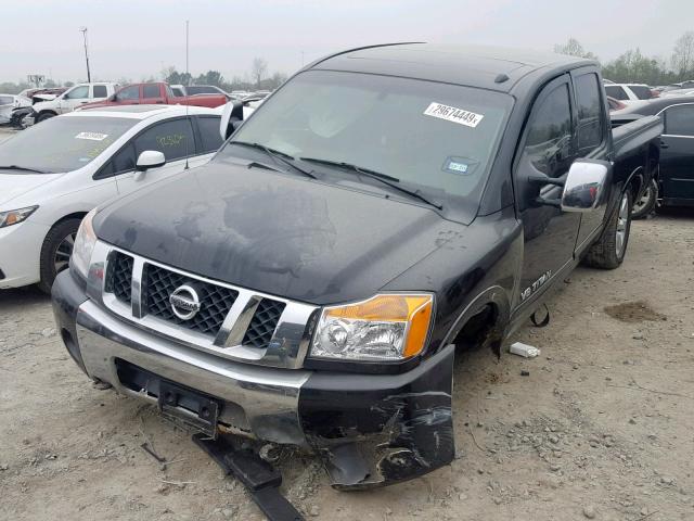 1N6BA0ED2EN516529 - 2014 NISSAN TITAN S BLACK photo 2