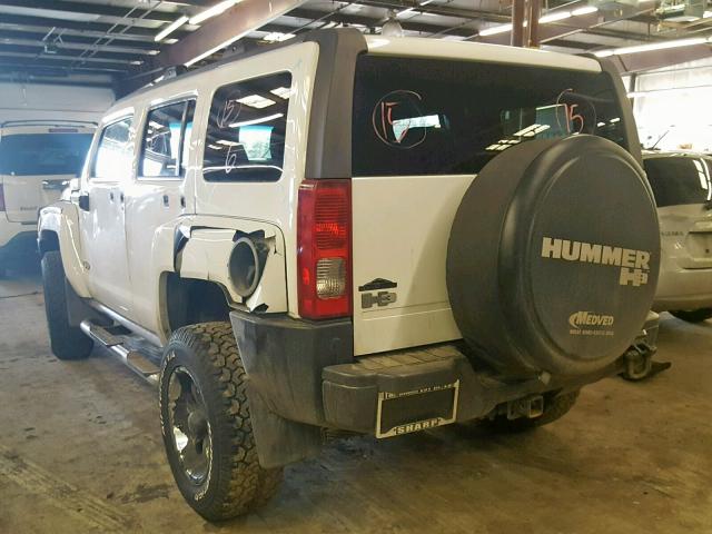 5GTDN136268186880 - 2006 HUMMER H3 WHITE photo 3