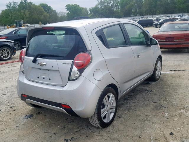 KL8CD6S96EC439878 - 2014 CHEVROLET SPARK 1LT SILVER photo 4