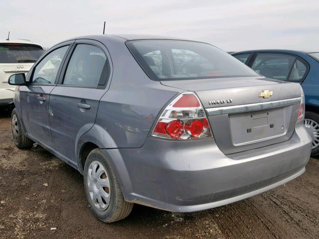 KL1TD56E49B324515 - 2009 CHEVROLET AVEO LS GRAY photo 3