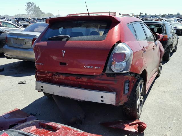 5Y2SR6E00AZ402009 - 2010 PONTIAC VIBE GT RED photo 4