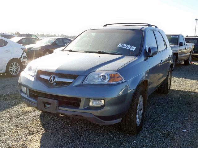 2HNYD18665H528841 - 2005 ACURA MDX TOURIN BLUE photo 2