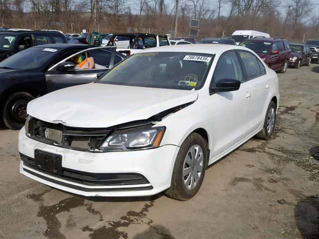 3VW2K7AJXFM303261 - 2015 VOLKSWAGEN JETTA BASE WHITE photo 2