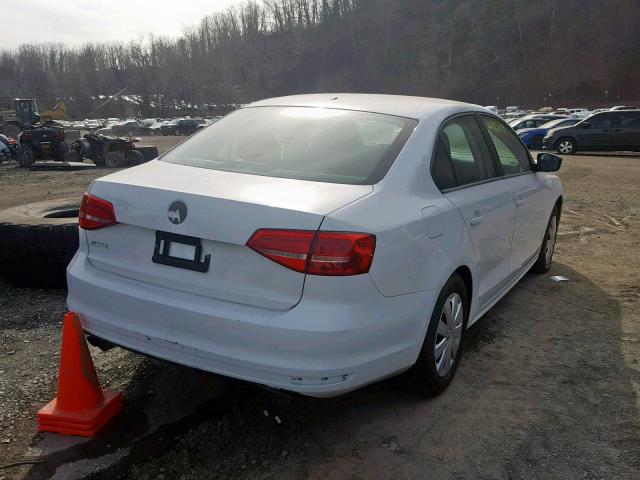 3VW2K7AJXFM303261 - 2015 VOLKSWAGEN JETTA BASE WHITE photo 4