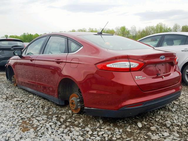 3FA6P0G72GR112078 - 2016 FORD FUSION S MAROON photo 3