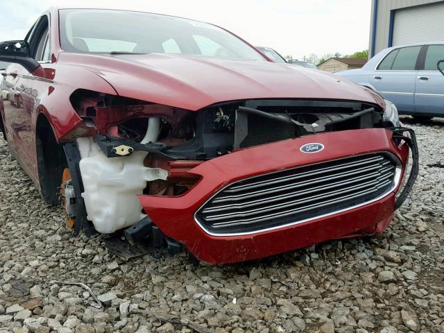 3FA6P0G72GR112078 - 2016 FORD FUSION S MAROON photo 9