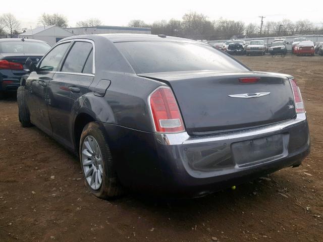 2C3CCAAG8EH253998 - 2014 CHRYSLER 300 GRAY photo 3