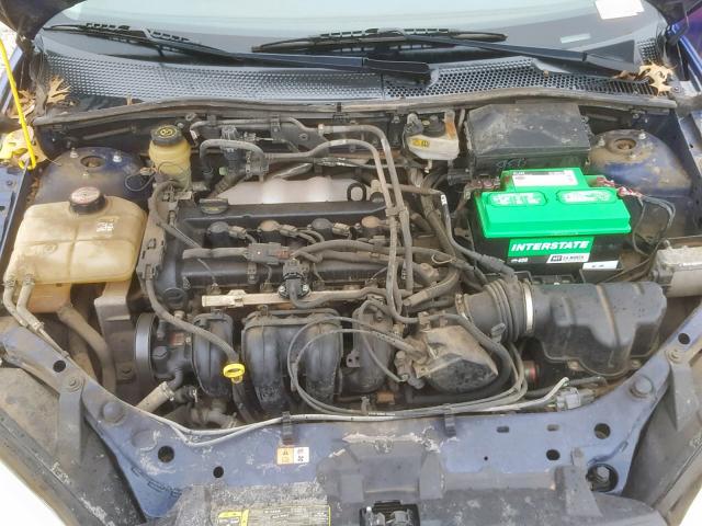 1FAFP34N25W211885 - 2005 FORD FOCUS ZX4 BLUE photo 7