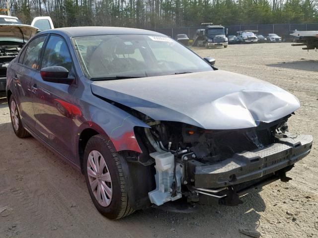 3VW2K7AJ8EM208440 - 2014 VOLKSWAGEN JETTA BASE GRAY photo 1