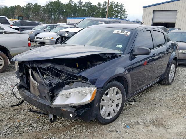 1C3CDZAB9EN143887 - 2014 DODGE AVENGER SE BLUE photo 2