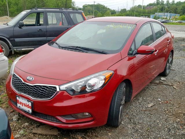 KNAFX4A81G5447724 - 2016 KIA FORTE EX RED photo 2