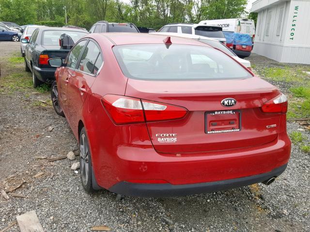 KNAFX4A81G5447724 - 2016 KIA FORTE EX RED photo 3