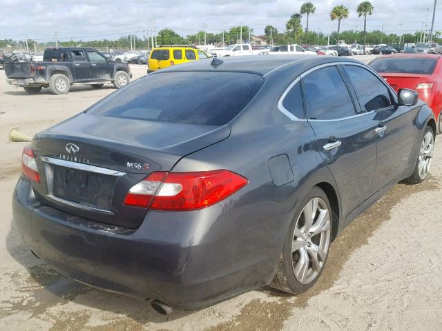 JN1AY1AP6BM520118 - 2011 INFINITI M56 GRAY photo 4