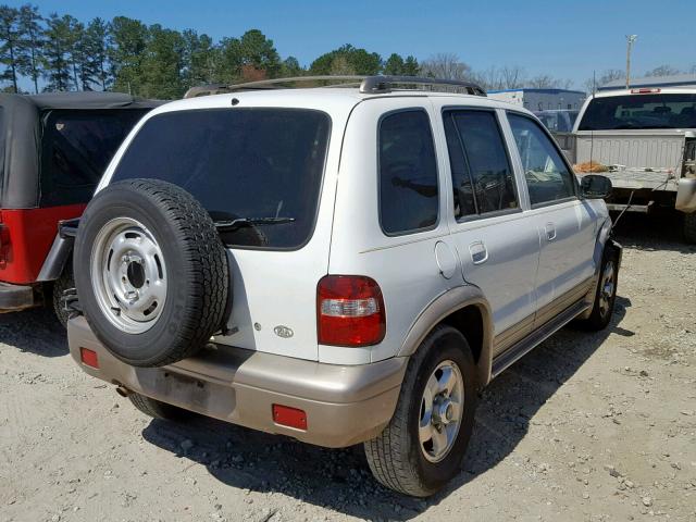 KNDJB723025133362 - 2002 KIA SPORTAGE WHITE photo 4