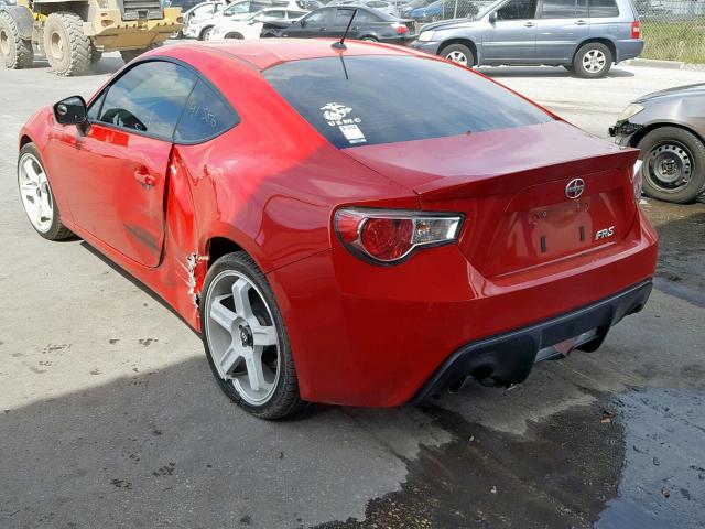 JF1ZNAA18D1726491 - 2013 TOYOTA SCION FR-S RED photo 3