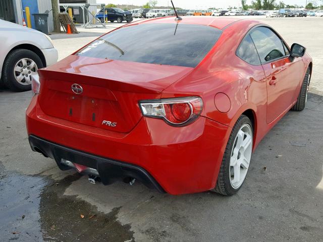 JF1ZNAA18D1726491 - 2013 TOYOTA SCION FR-S RED photo 4