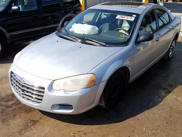 1C3EL56R94N411393 - 2004 CHRYSLER SEBRING LX SILVER photo 2